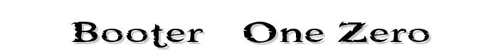 Booter - One Zero font